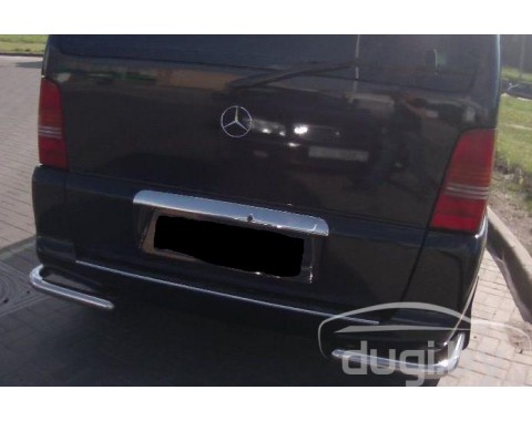 Хром накладка над номером на крышку багажника (нерж.) для Vito W638